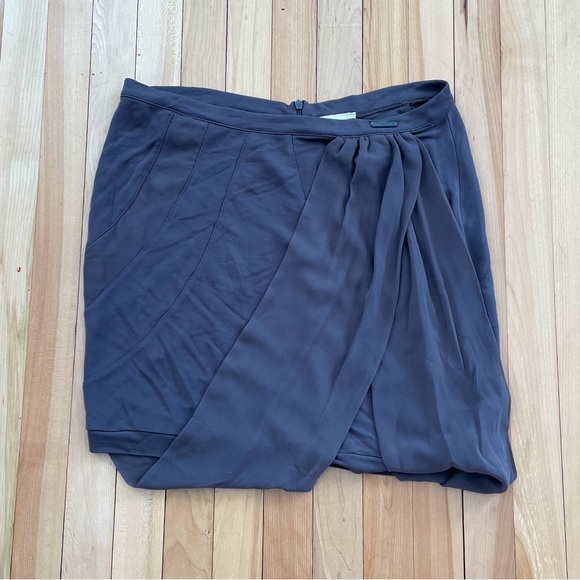 Diesel Layered Draped Grey Mini Skirt - Size 27 - Picture 1 of 16